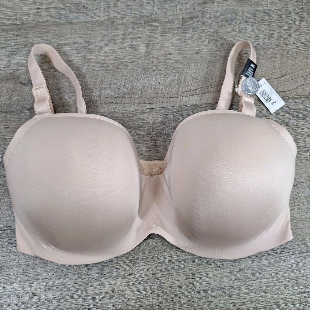 New Torrid 38G Full Coverage Balconette Lightly Lined Smooth 360° Rose Dust